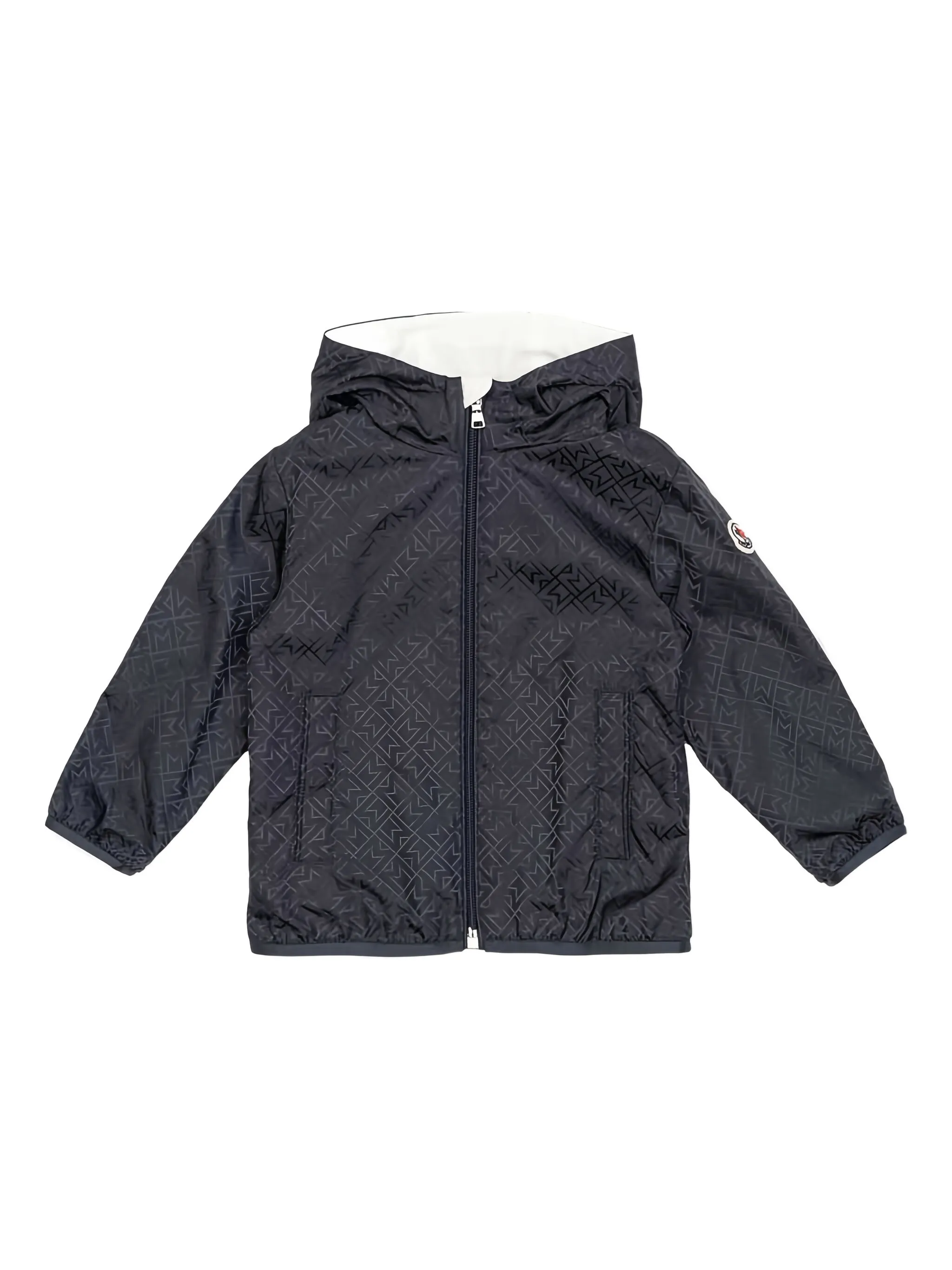 

Куртка с капюшоном и узором Moncler Enfant, черный