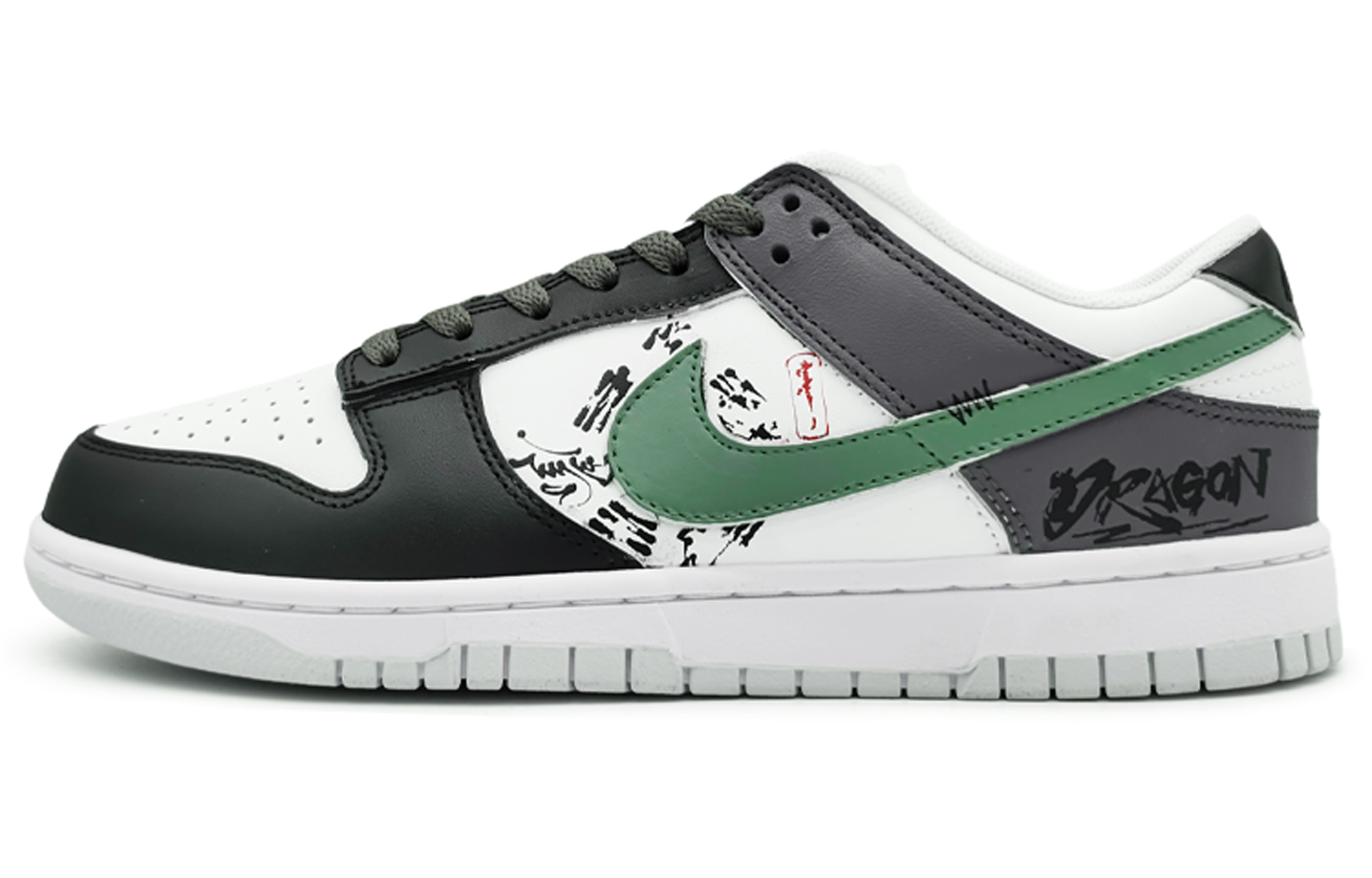 

Кроссовки Nike Dunk Skateboarding Shoes Women's Low-top White/green, цвет Jasper