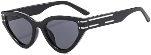 

Солнцезащитные очки «кошачий глаз» 2026 года для женщин, ретро-винтажные солнцезащитные очки с леопардовым принтом, треугольные очки с градиентным переходом цвета MTZJH, Black Grey