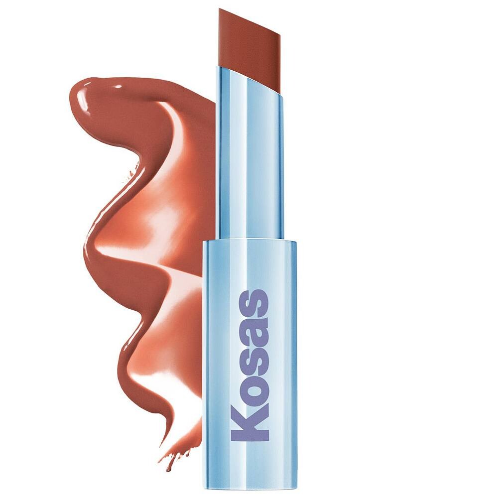 

Kosas Wet Stick Увлажняющая блестящая прозрачная губная помада с керамидами, цвет Island High