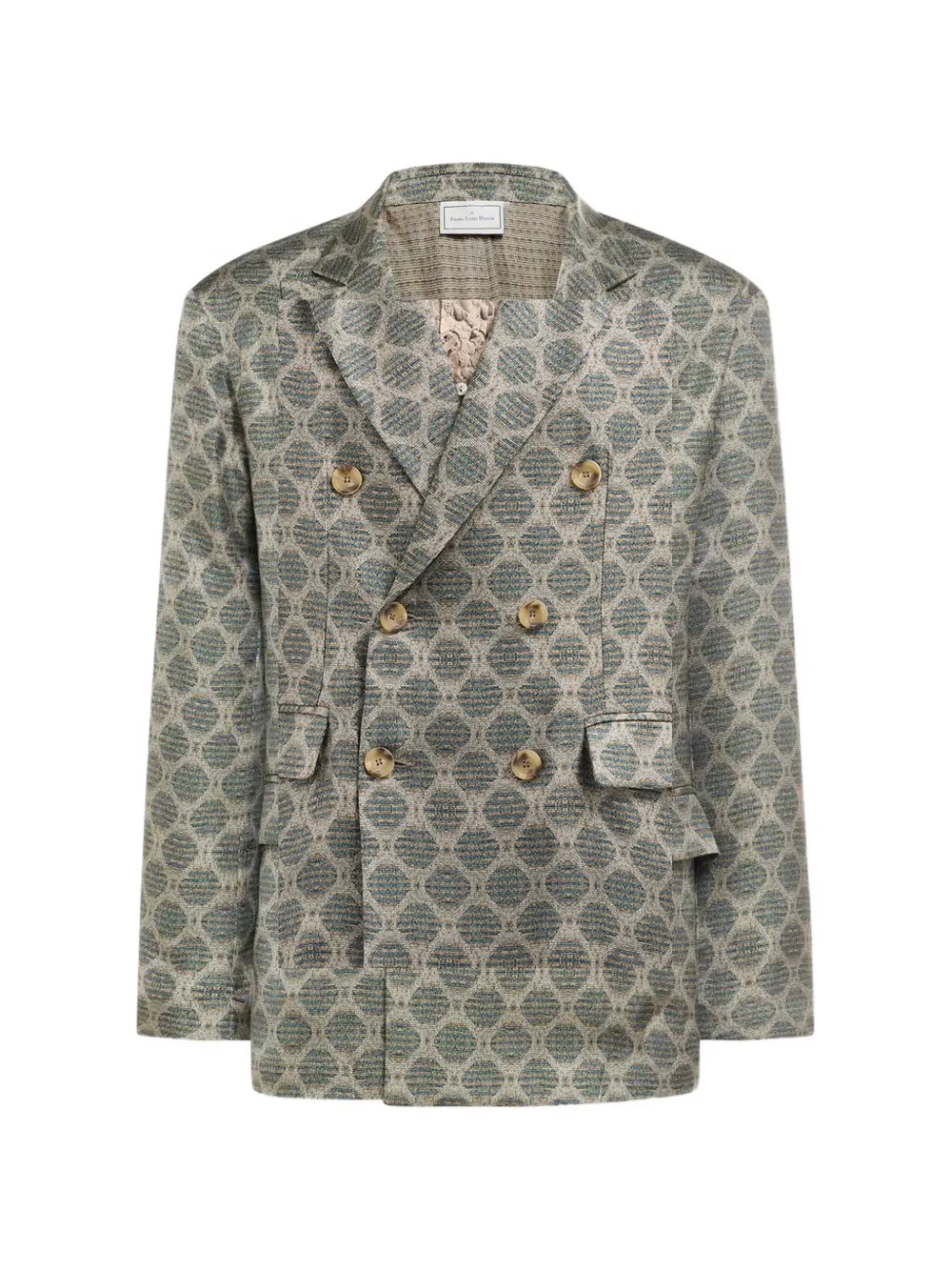 

Блейзер с геометричным узором Pierre-Louis Mascia, серый