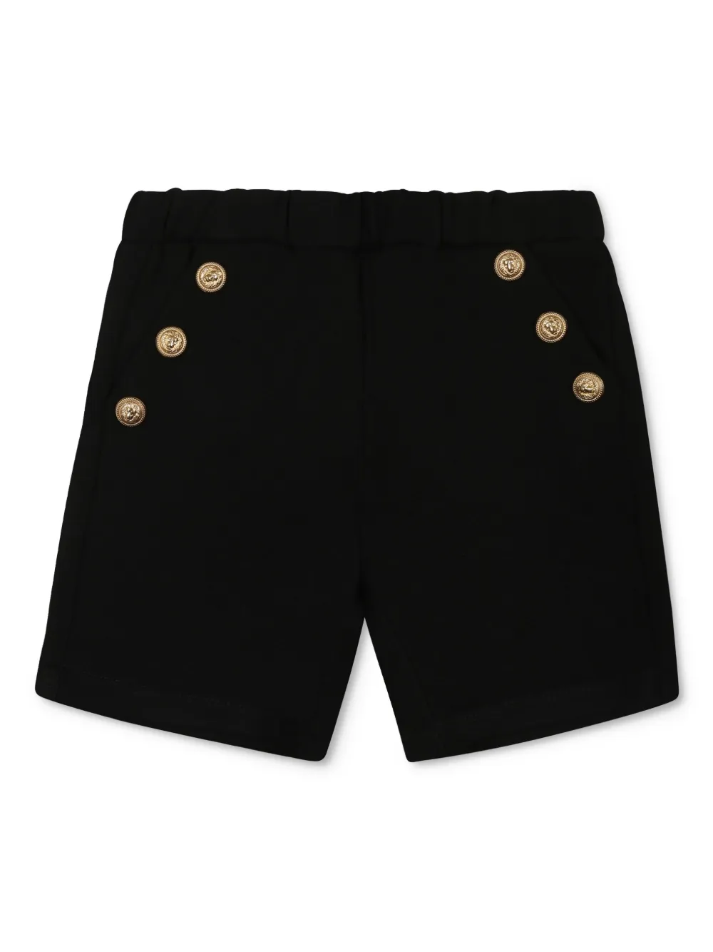 

Шорты с пуговицами Balmain Kids, черный