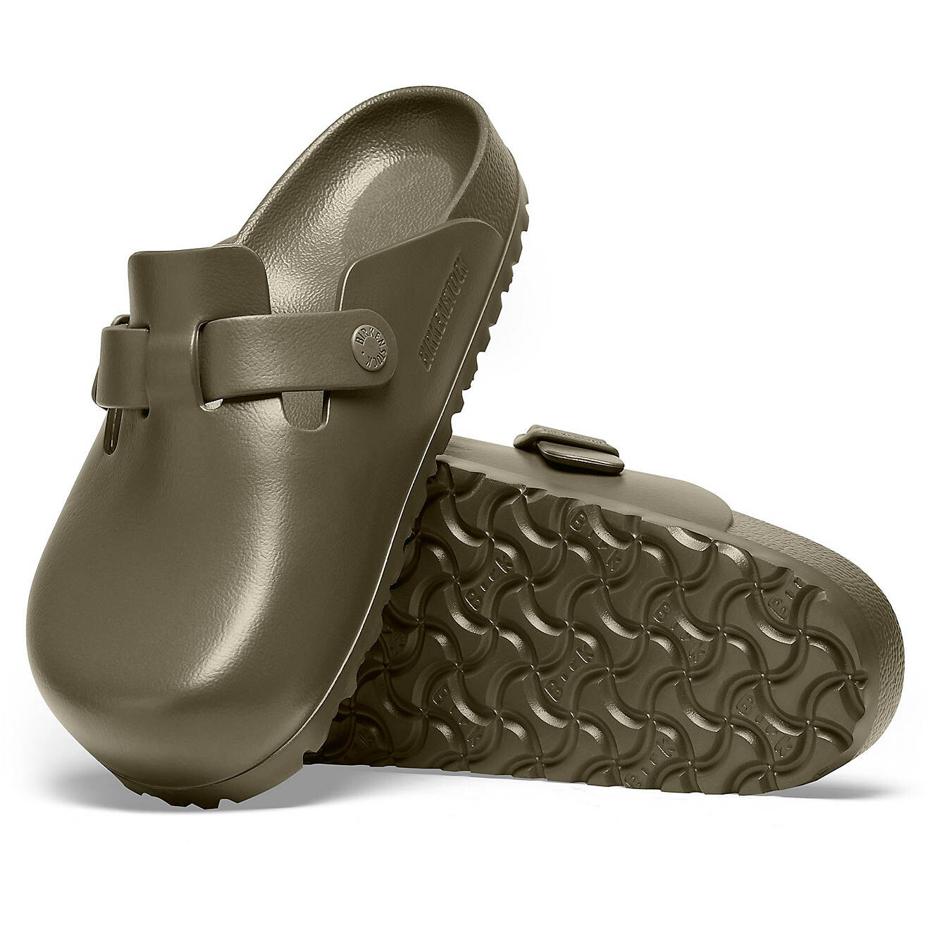Мюли Birkenstock Boston Essentials EVA, хаки — фото 2