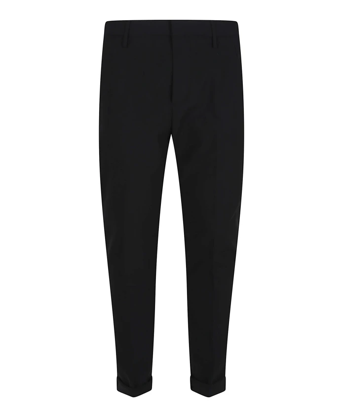 

Черные стильные брюки из шерстяной смеси Dondup, черный