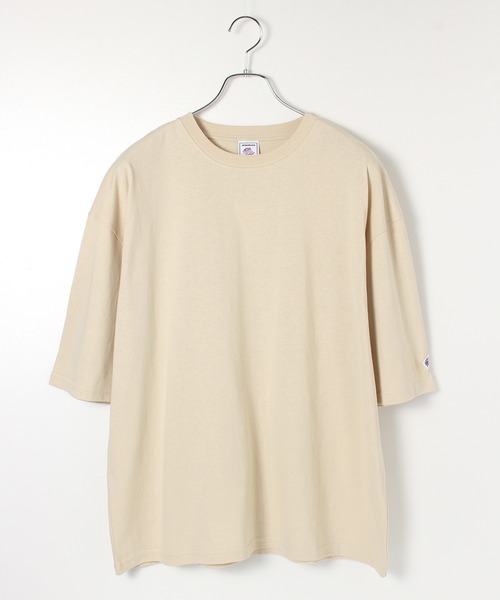 

Футболка хлопковая с круглым вырезом и нашивкой на рукаве JEMORGAN, бежевый