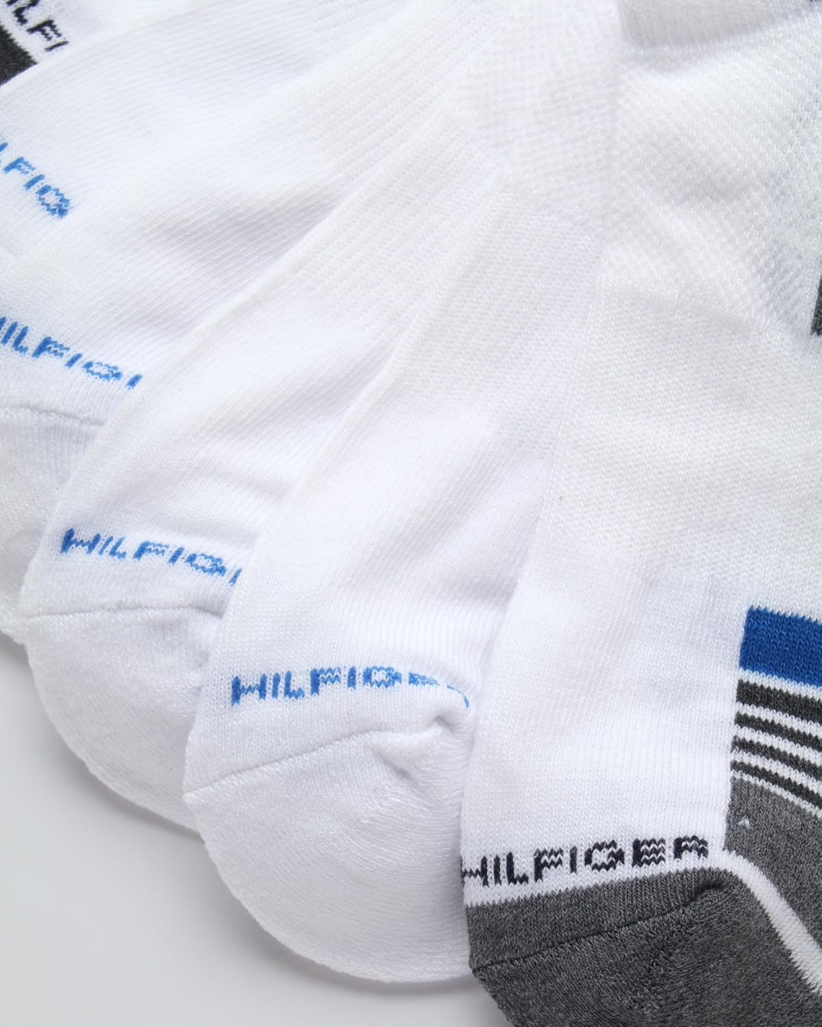 Мужские носки Tommy Hilfiger, непромокаемые, 6 пар, из хлопковой смеси, эластичные, мягкие, с мягкой подкладкой, повседневные, спортивные, с низким вырезом, White Multi — фото 4