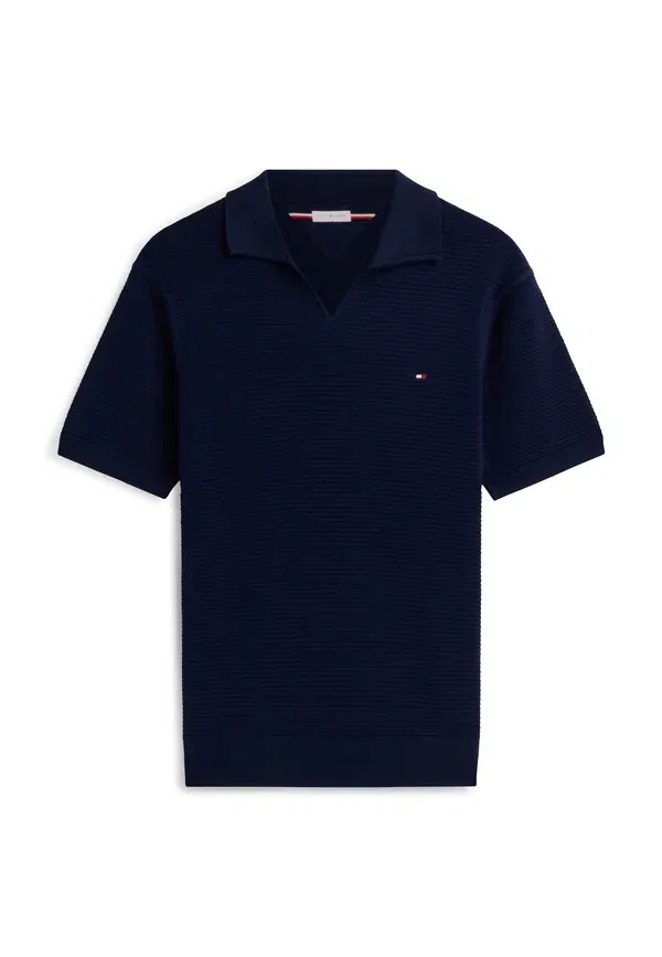 Футболка поло Tommy Hilfiger Seasonal Structure Jonny Elevated Essentials, угольно-синий — фото 4