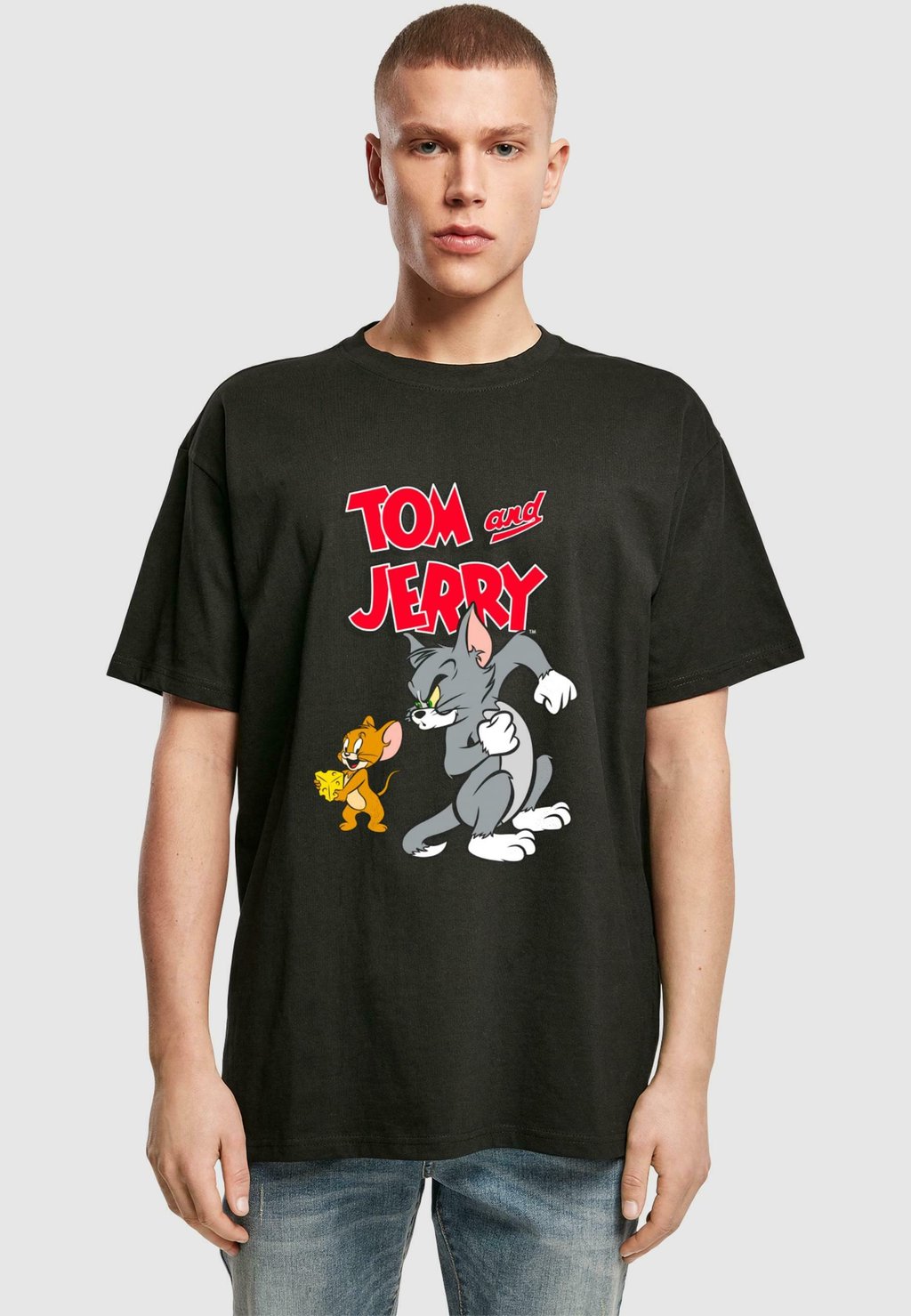 

Футболка с принтом TOM AND JERRY - CHEESE GRAPHIC Merchcode, черный
