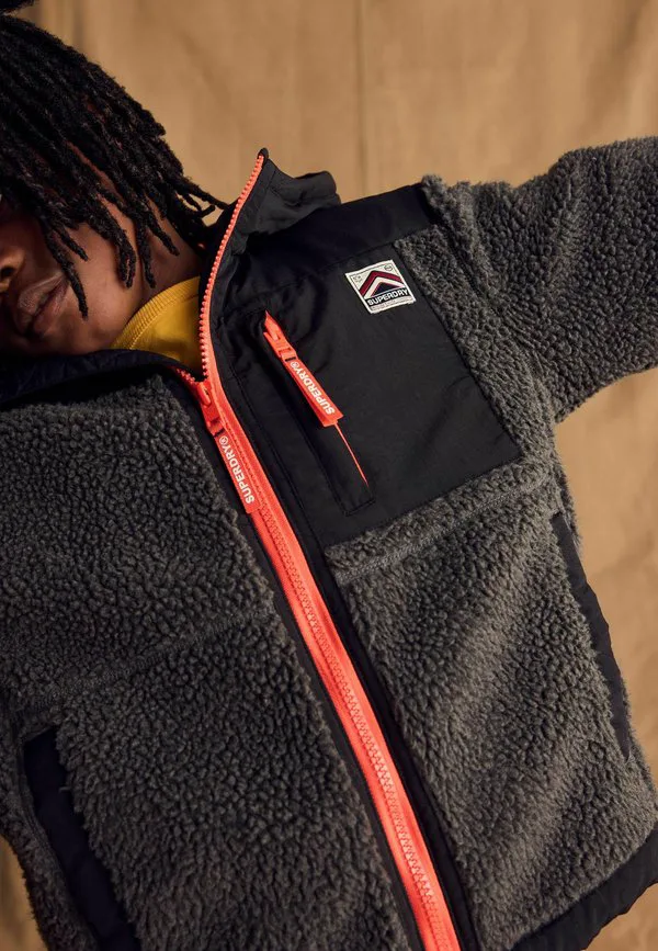 Куртка из флиса стандартного кроя с застежкой-молнией. Superdry & Co, Black — фото 2