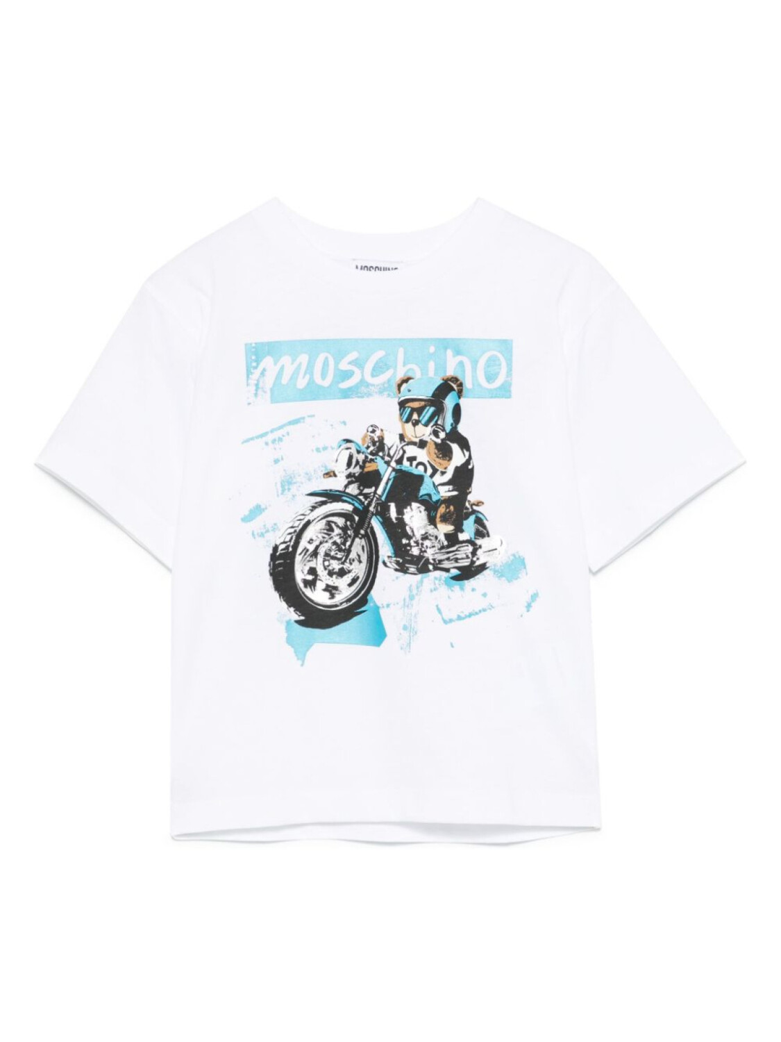 

Moschino Kids футболка с принтом Teddy Bear, белый
