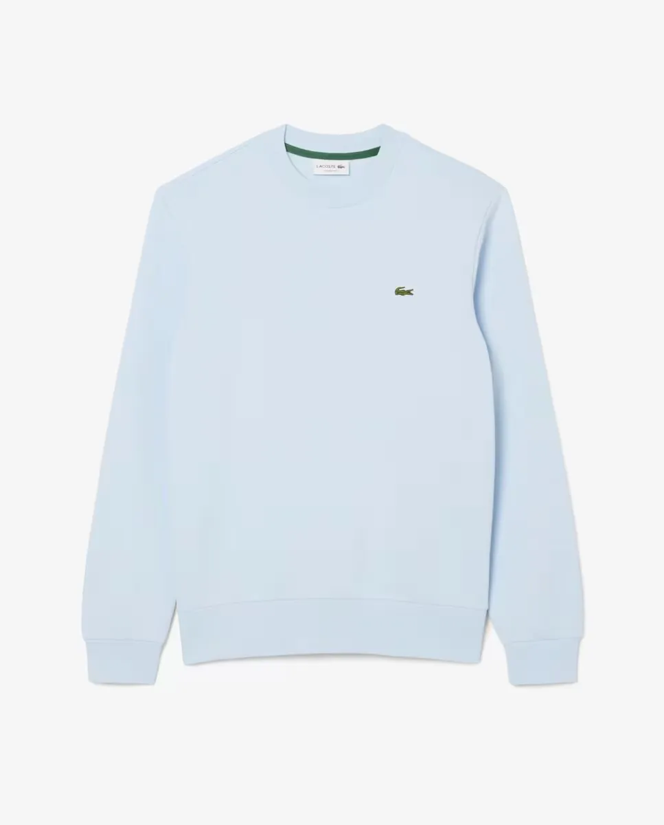 

Мужская плюшевая толстовка с круглым вырезом Lacoste, светло-голубой