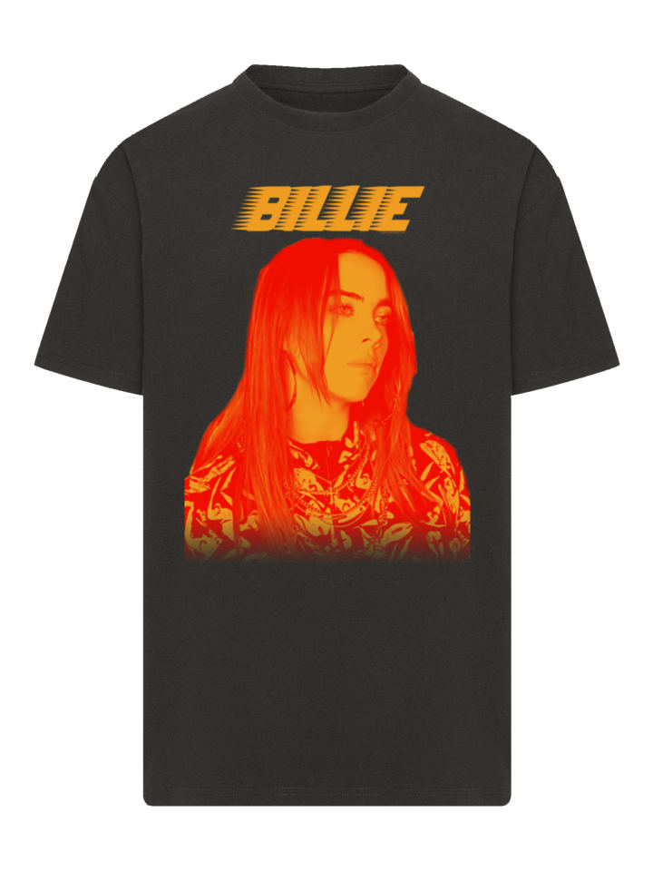 

Футболка большого размера с портретом Билли Айлиш черного цвета F4NT4STIC, Черный, Футболка большого размера с портретом Билли Айлиш черного цвета F4NT4STIC