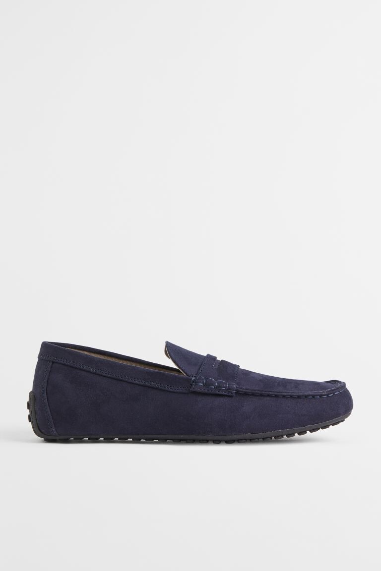 

Мокасины из искусственной замши H&M, синий