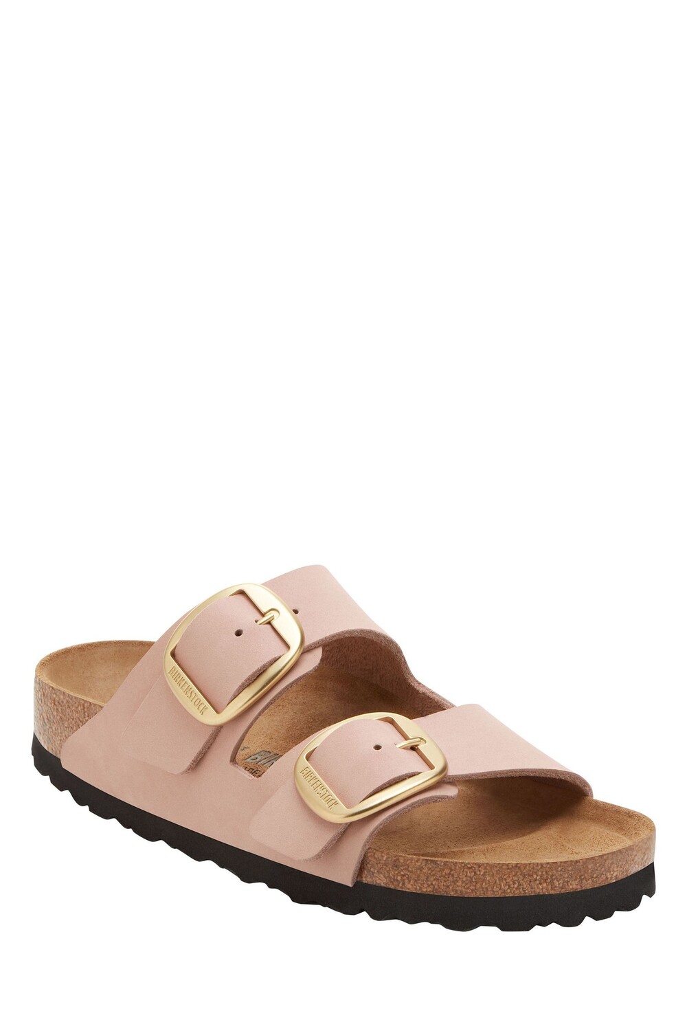 

Сандалии Arizona из нубука с большими пряжками Birkenstock, розовый