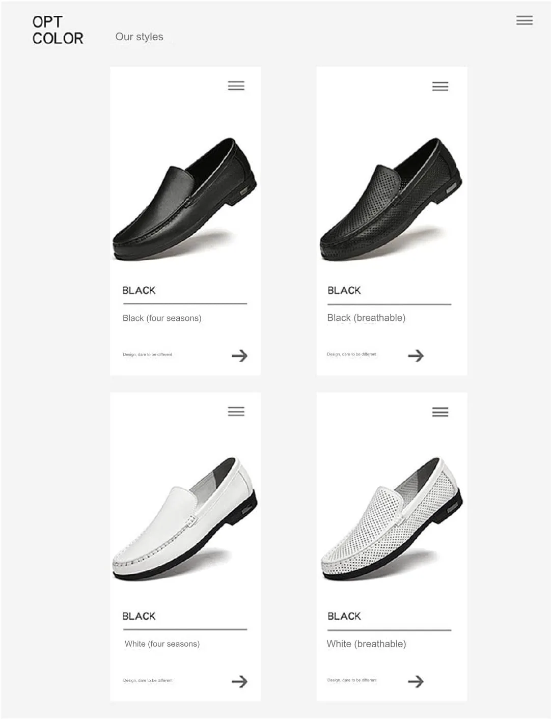 

Мужские лоферы из натуральной кожи без шнурков, повседневные, с перфорацией для вентиляции, комфортные, мягкая подошва, плоские, для вождения и повседневной носки XOEKD, белый