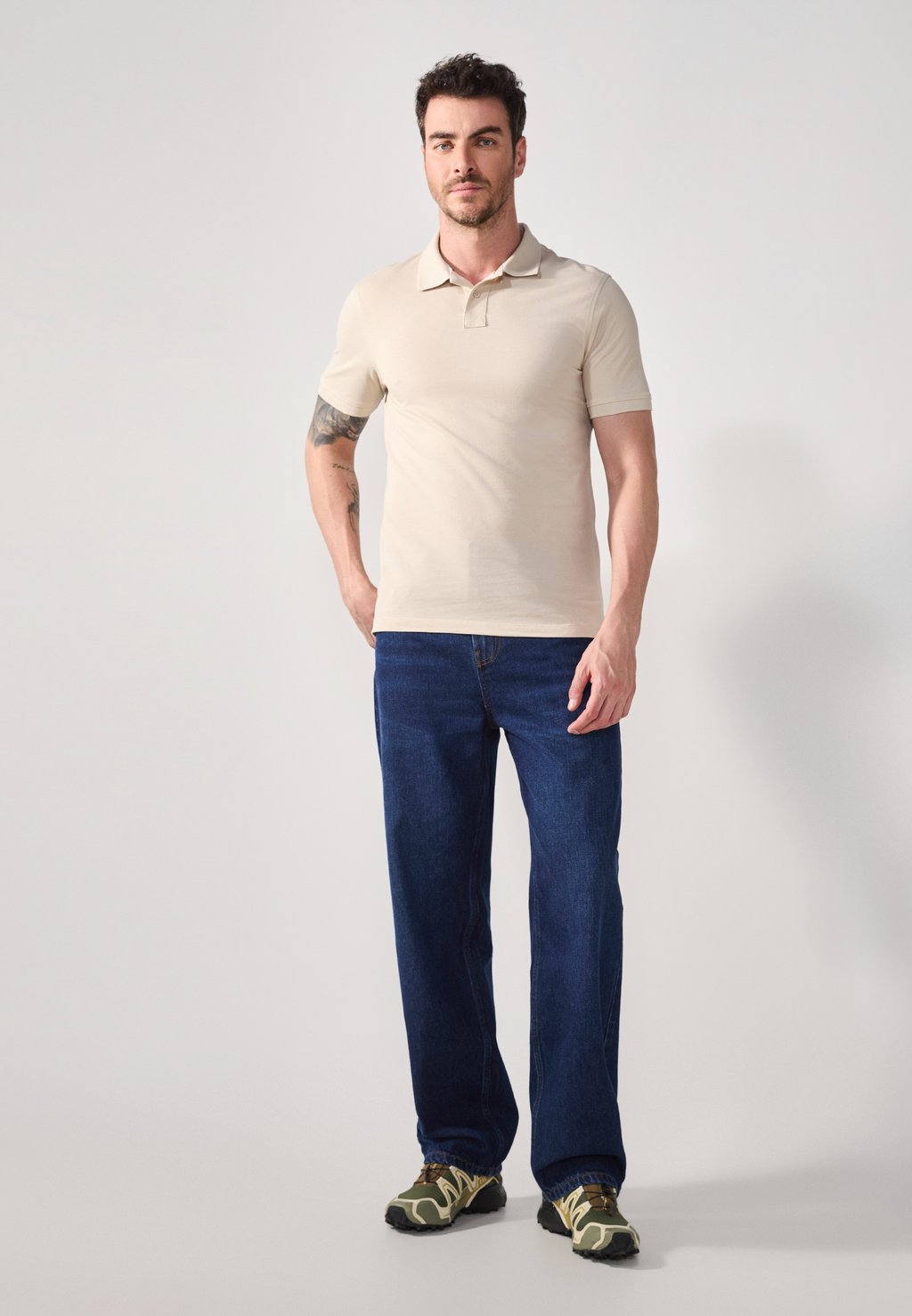 

Рубашка поло 3 PACK Pier One, цвет Navy/Oatmeal/Haute Red