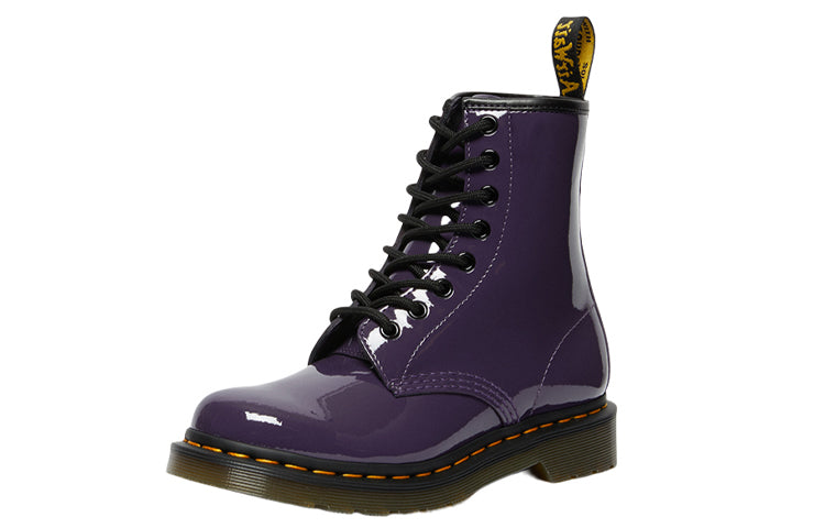 Ботинки Dr. Martens Lens Patent Leather 8 Martin, черный / фиолетовый — фото 2