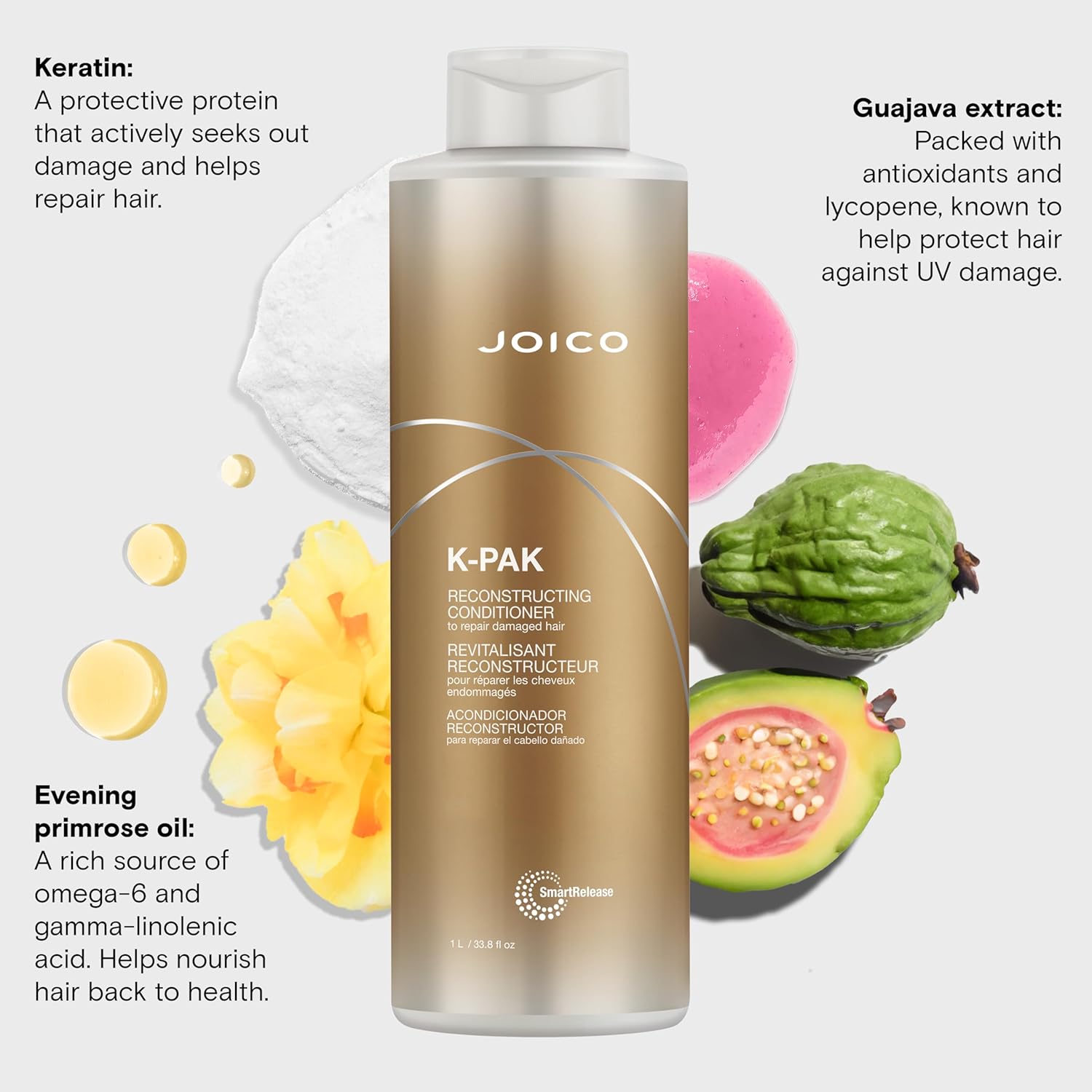 Кондиционер для восстановления поврежденных волос K-Pak Revitalisant от Joico, подходит для мужчин и женщин - 33,8 унции (950 мл) - упаковка из 2 штук, прозрачный — фото 2