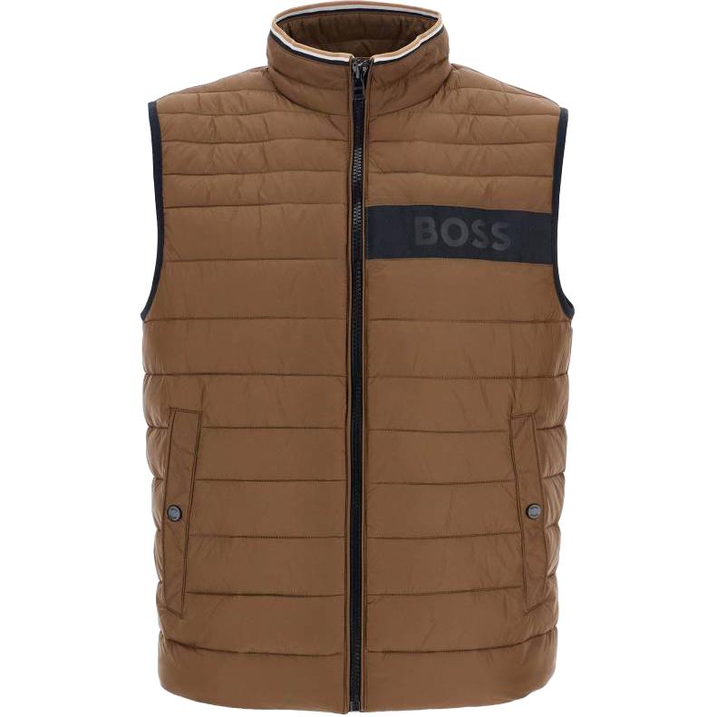 

HUGO BOSS Босс 3D Логотип Водоотталкивающая Безрукавка, Light Umber