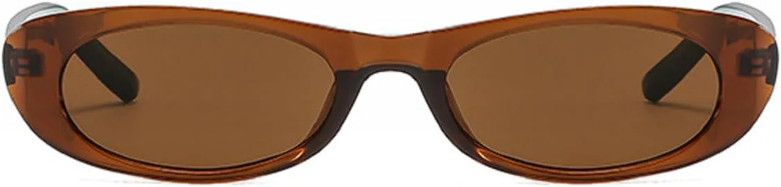 

Ретро маленькие овальные женские солнцезащитные очки класса люкс, модные панк-очки для мужчин, трендовые градиентные солнцезащитные очки UV400 Melrose, Tea