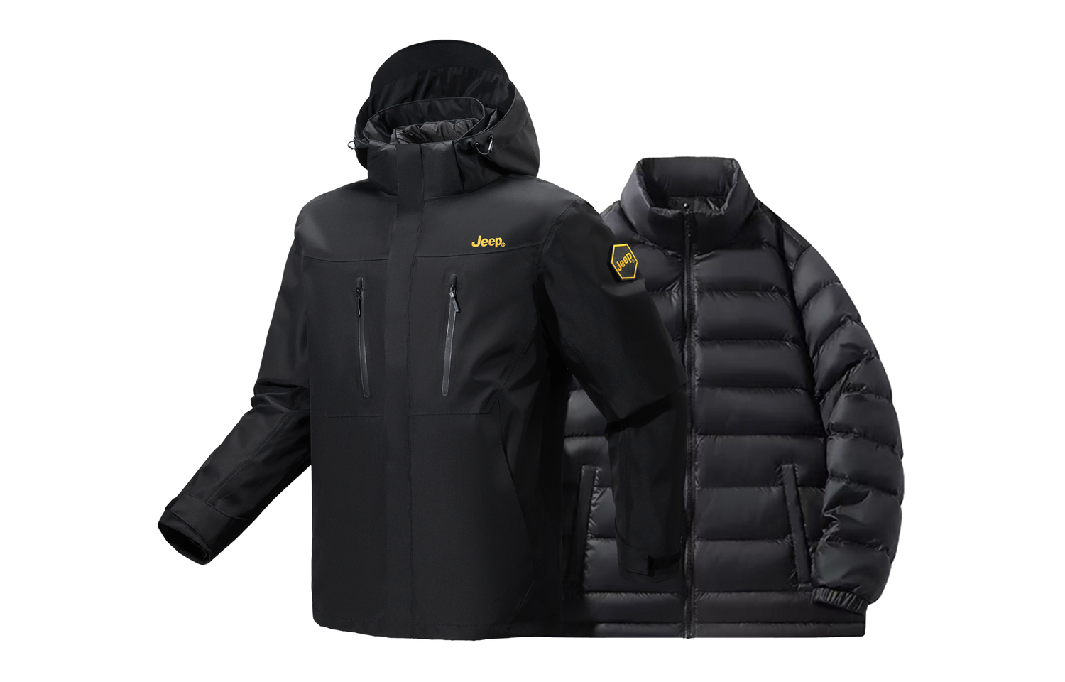 Унисекс-одежда для катания на лыжах Outdoor Casual Jeep, red[single layer coat+down liners] — фото 4