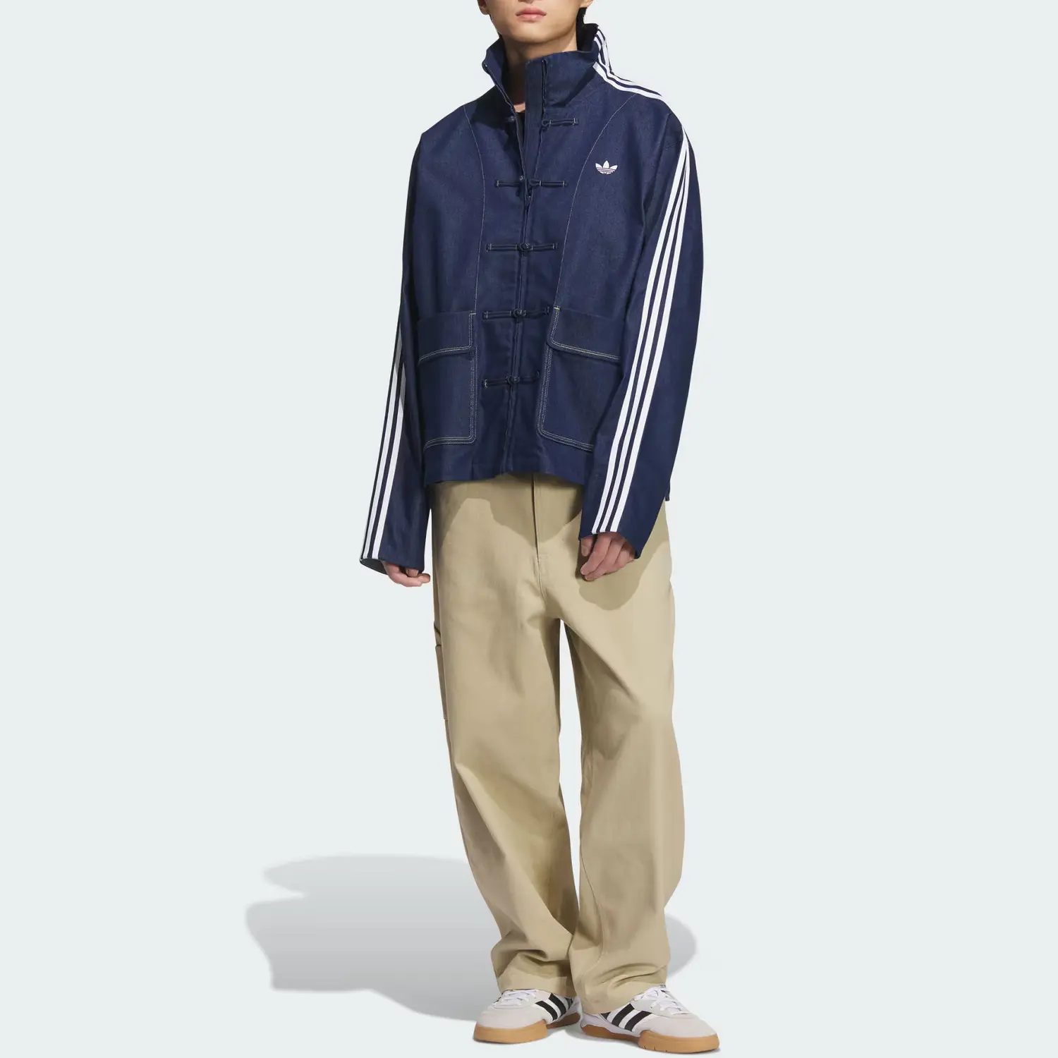 Толстовка Adidas Originals Unisex темно-синяя джинсовая — фото 3