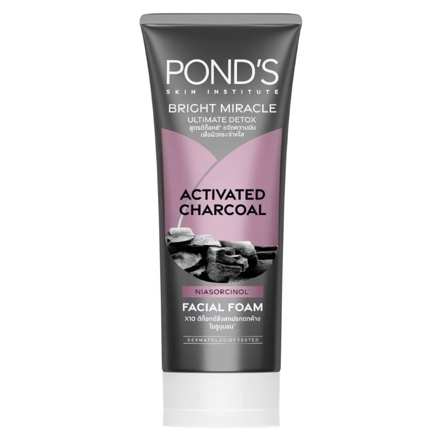 

Pond's Pond'S Bright Miracle Ultimate Detox Пенка для лица с активированным углем 90 г, Black