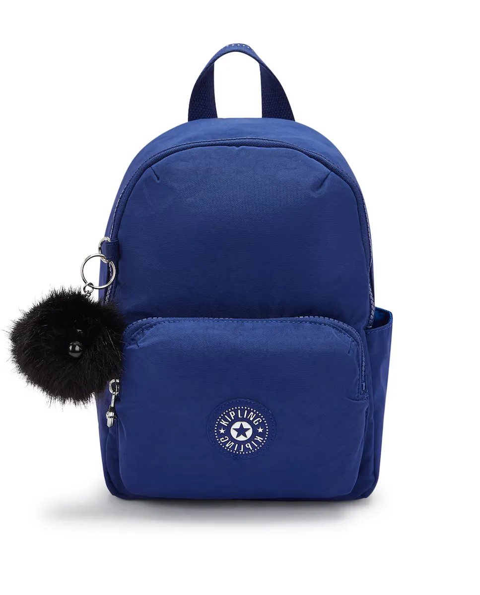 

Маленький синий женский рюкзак на молнии Kipling, синий