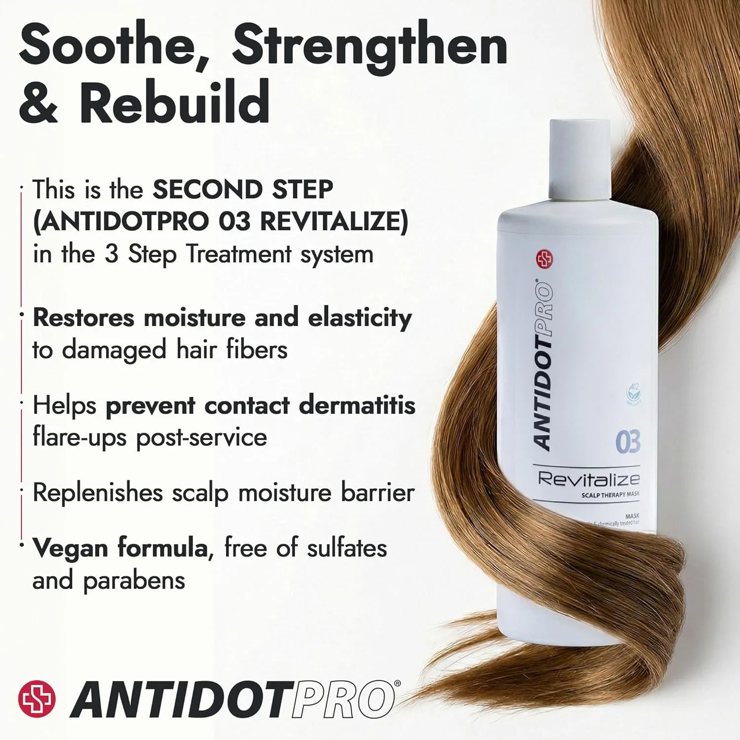 Маска Antidotpro Revitalize 03 для чувствительной кожи головы, 1000 мл Antidot Pro — фото 3