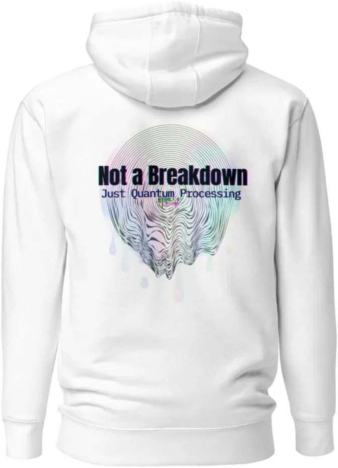 Худи Unisex Techcore Streetwear, Quantum Drip, White — фото 4