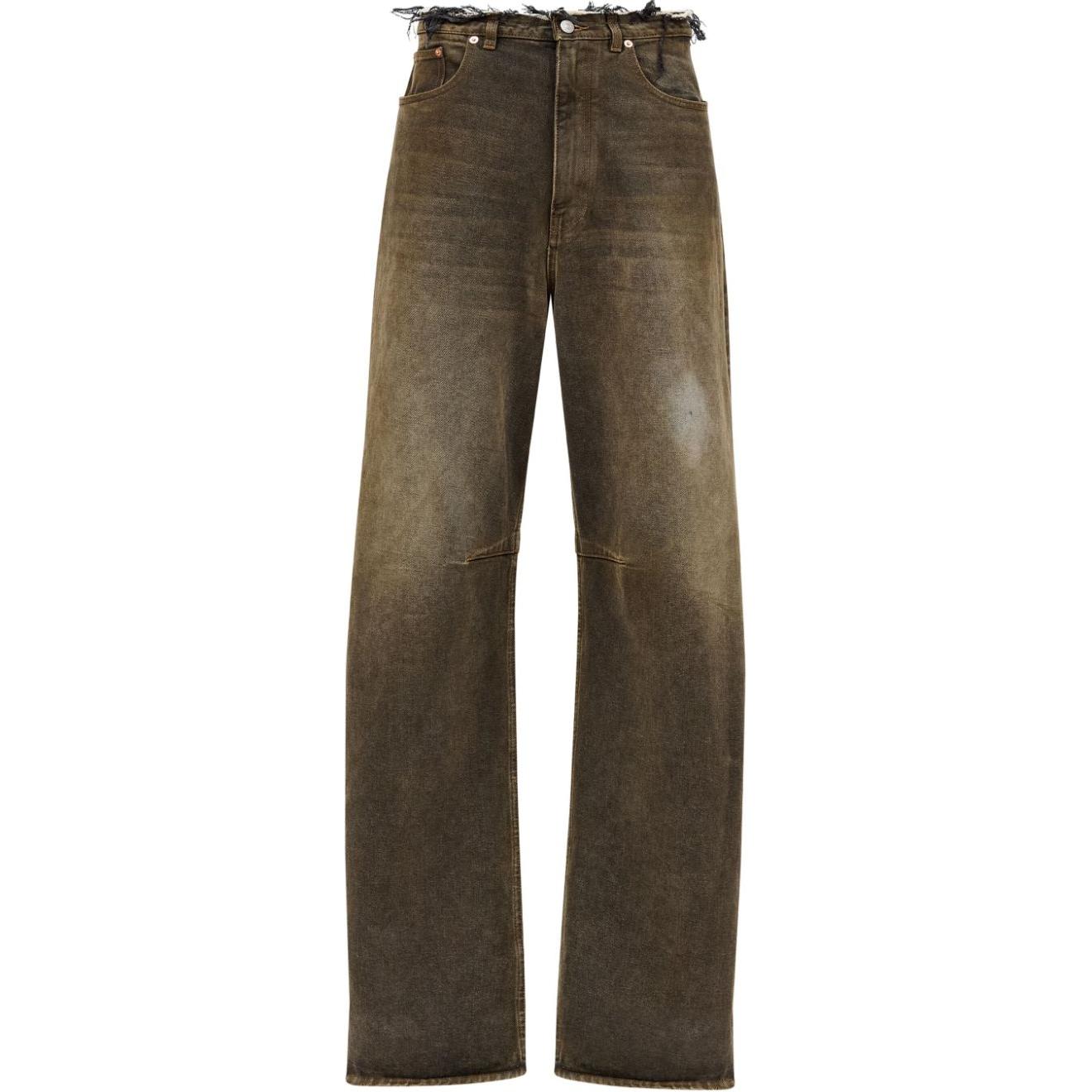 

Джинсы средней посадки с эффектом кислотной стирки MM6 Maison Margiela, Umber