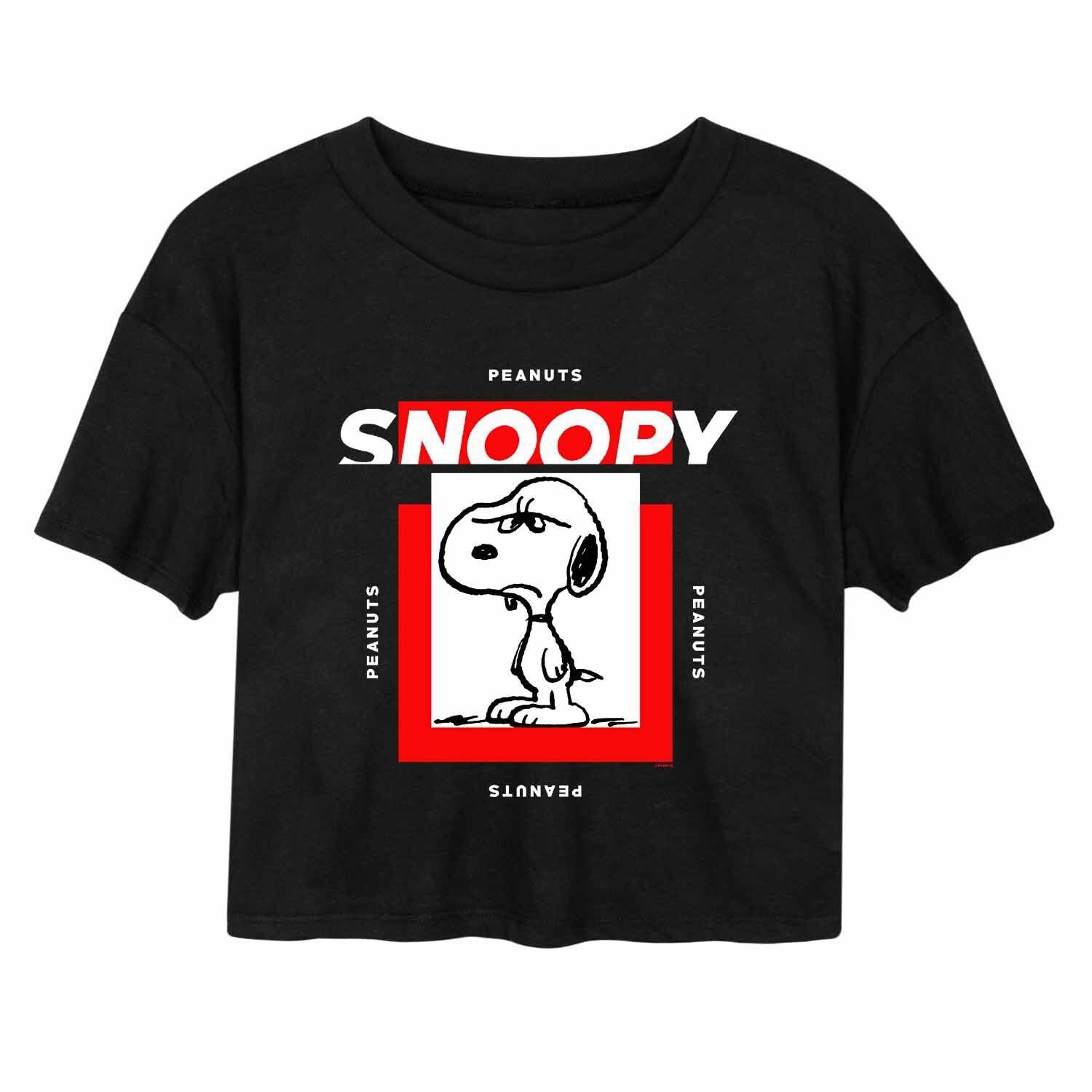 

Укороченная футболка Juniors' Peanuts Snoopy Mood Licensed Character