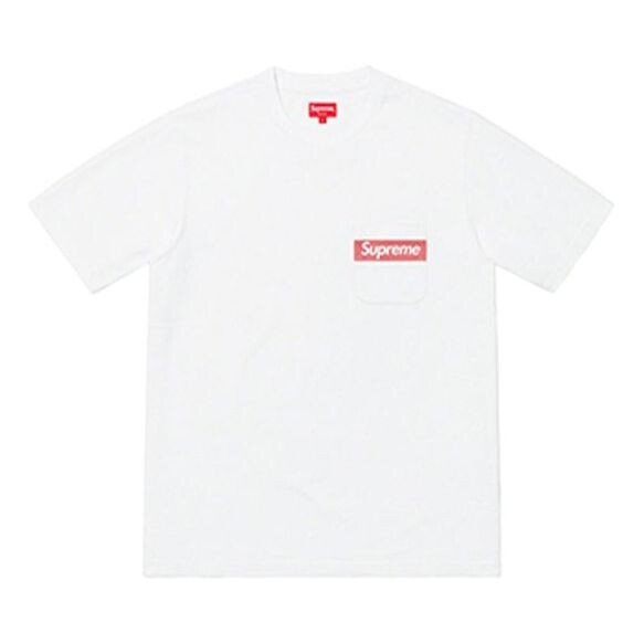 

Футболка ss19 mesh stripe pocket white tee Supreme, белый