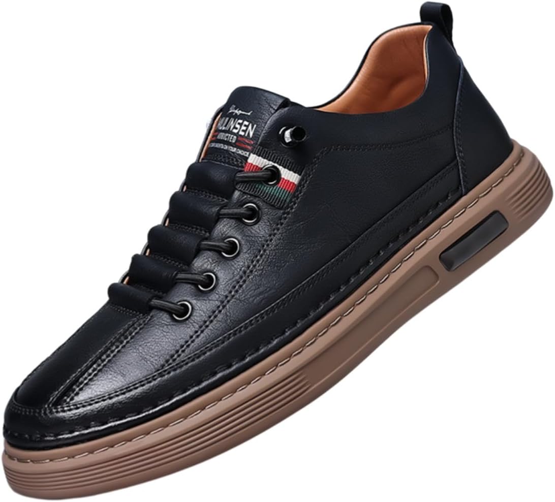 

Мужские кроссовки из натуральной кожи Swzec, черный