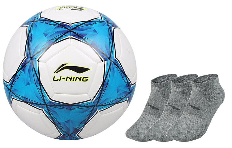 

LINING Размер 4 футбольный мяч TPU бесшовный термосклеивание Unisex синий белый