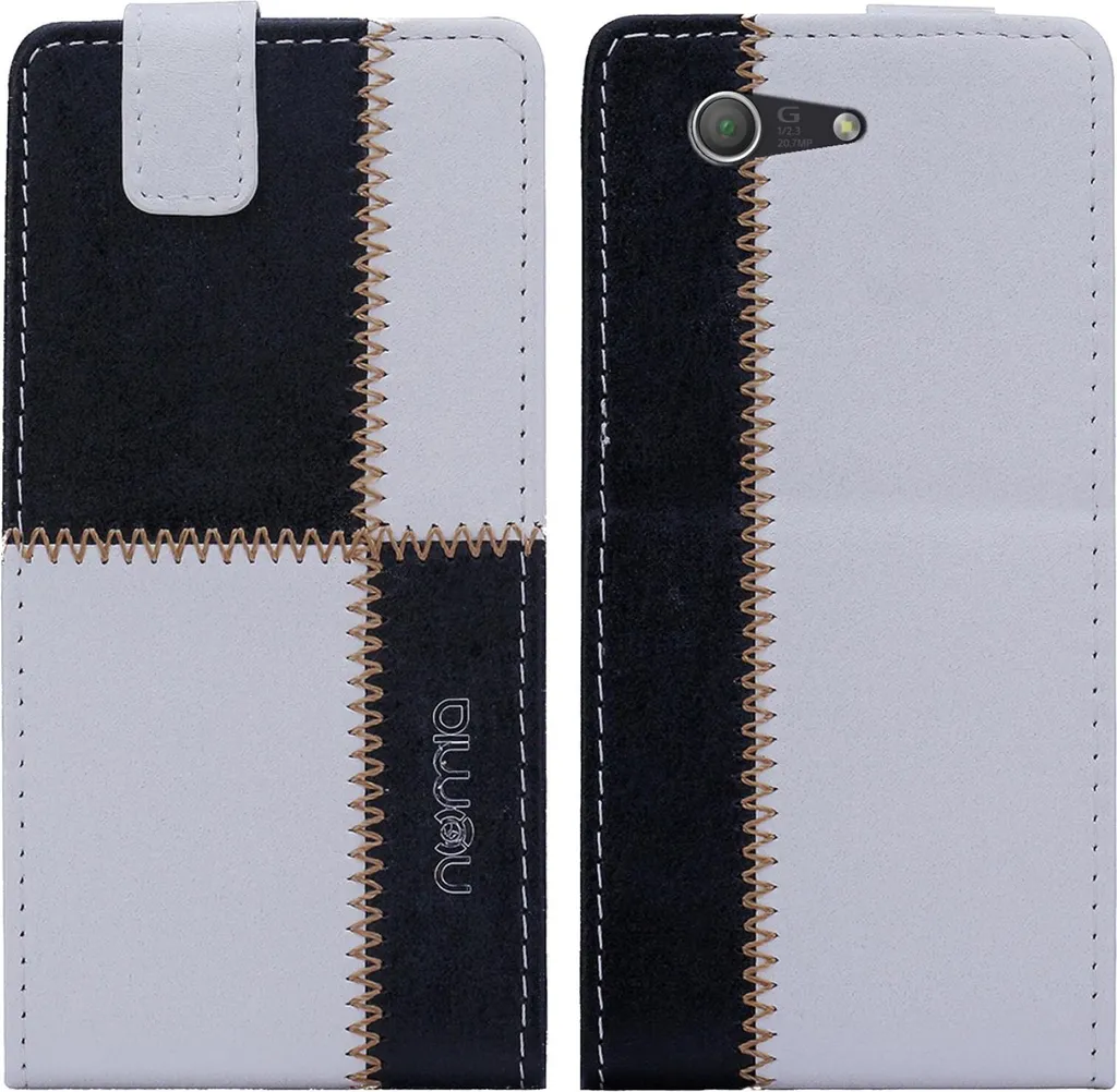 

Чехол для Sony Xperia Z3 Compact Numia Flipstyle бело-черный