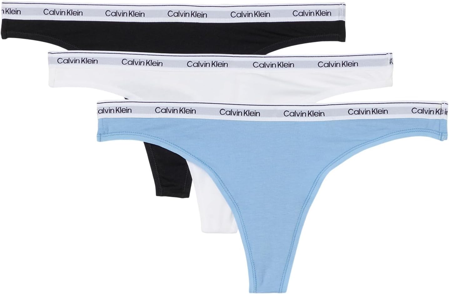 

Женские стринги Calvin Klein Modern Logo, 3 шт., Black/White/Frozen Fjiord