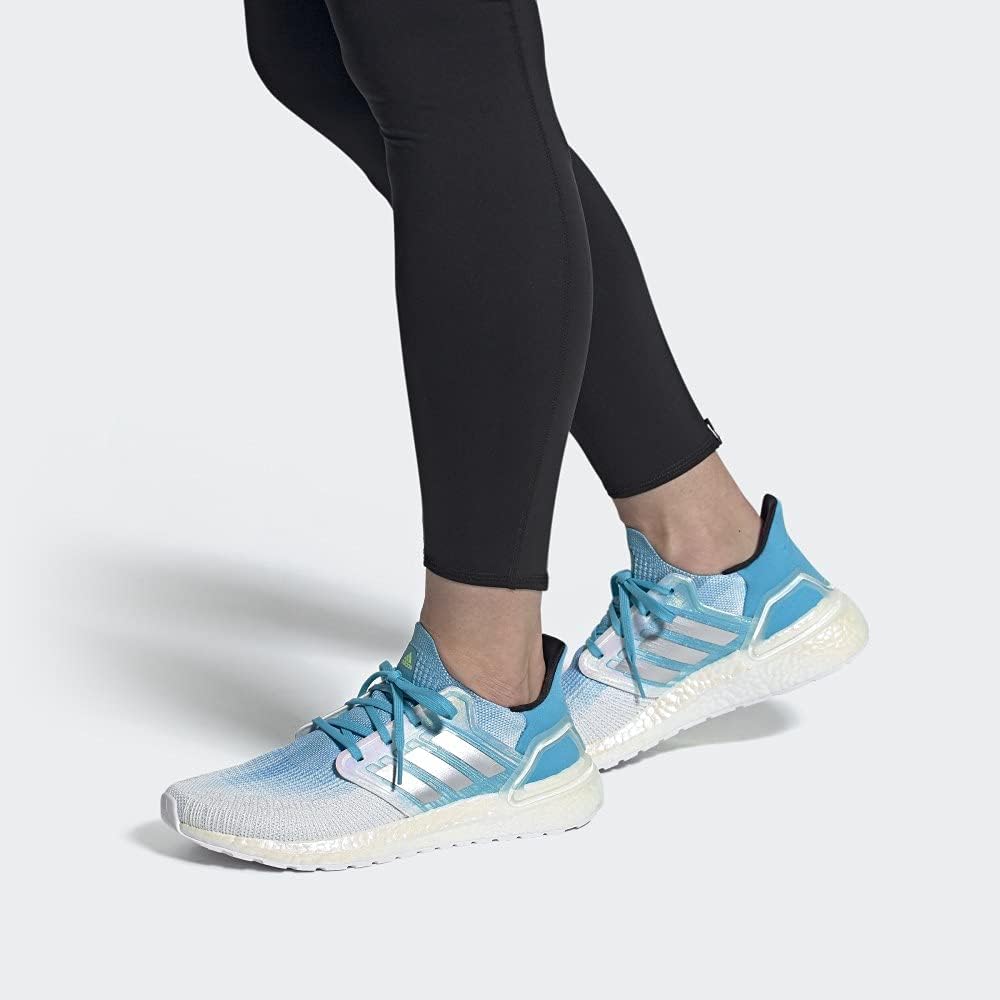 Мужские беговые кроссовки Adidas Ultraboost 20, белый/металлик — фото 3