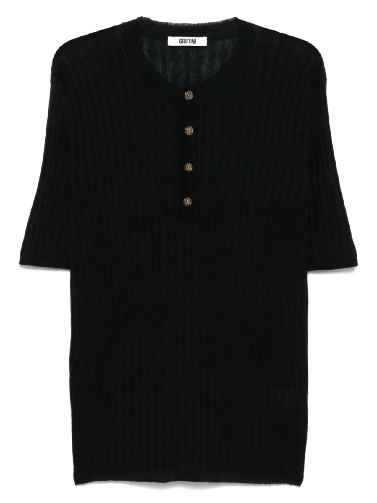 

Grifoni ribbed-knit Футболка, черный