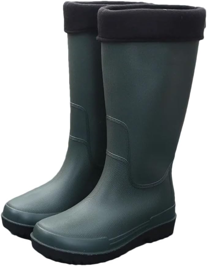 

Мужские дождевые туфли для взрослых, средняя длина, водонепроницаемые, мягкие и противоскользящие с толстой подошвой, дождевые ботинки Generic, 760 En8 Cotton