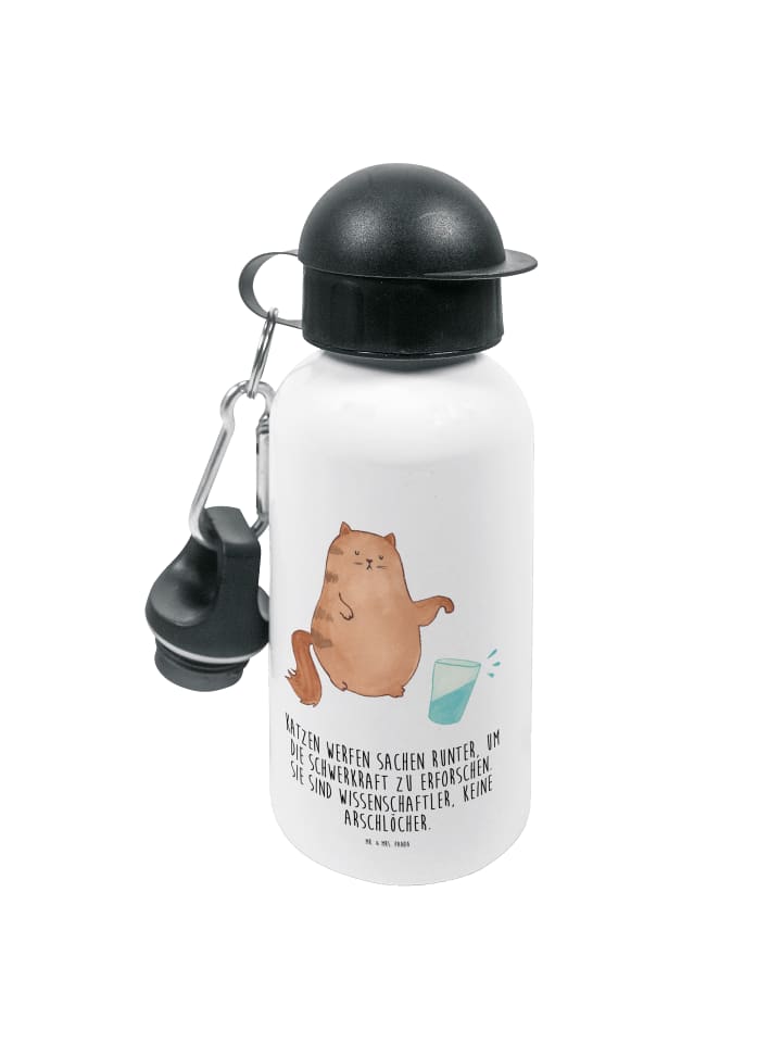 

Mr. & Mrs. Panda Бутылка для воды с изображением кошки, стакан для воды с надписью белого цвета