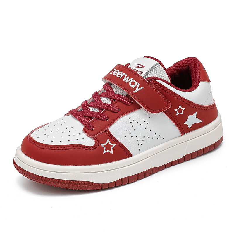 

Износостойкие, дышащие, легкие, амортизирующие, низкие кроссовки для скейтбординга для детей DEERWAY, красный