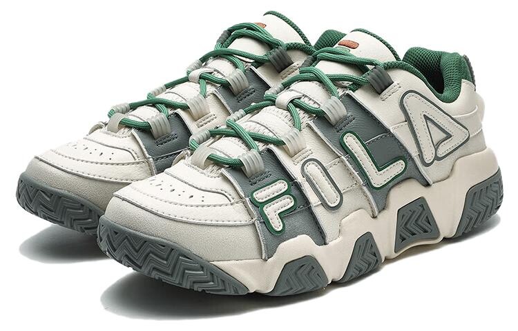 Кроссовки FILA FUSION Vintage Basketball Shoes Men Low-top White/Green, зеленый — фото 3