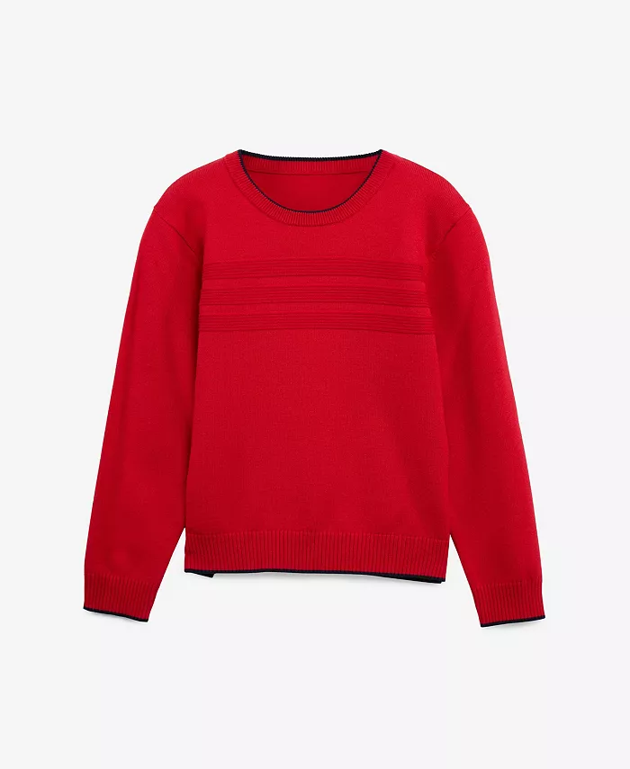 

Мальчиковый свитер с мотогофрой и воротником-гольф Raw X, красный