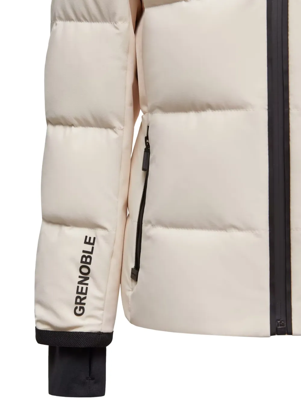 Куртка с капюшоном из искусственного меха Moncler Enfant, нейтральный — фото 3