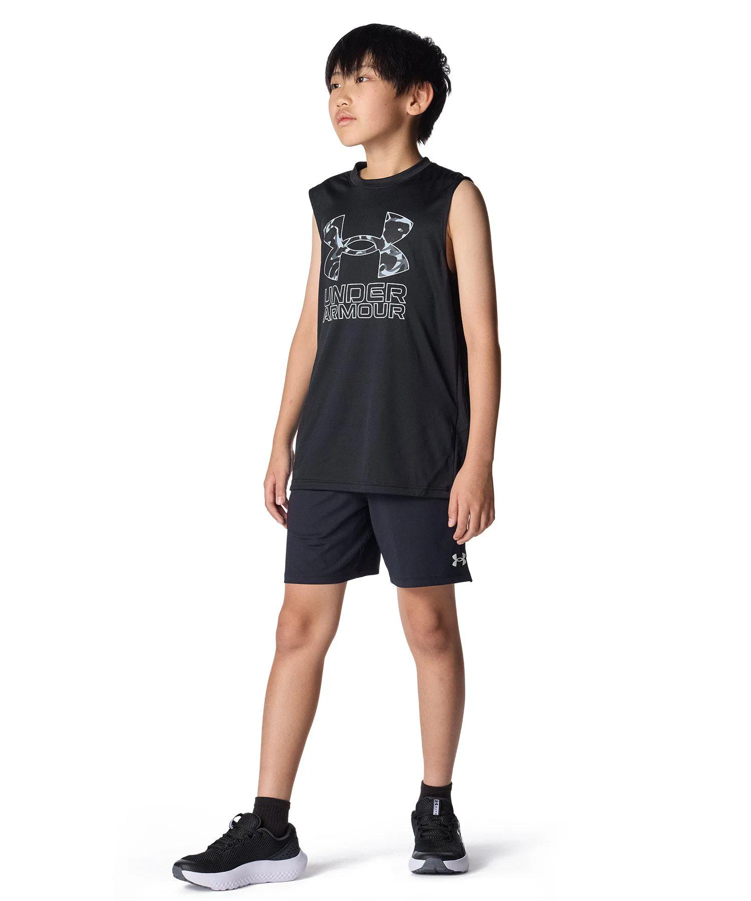 Майка UA Tech Hybrid Print Tank Top (для тренировок/детская) — фото 3