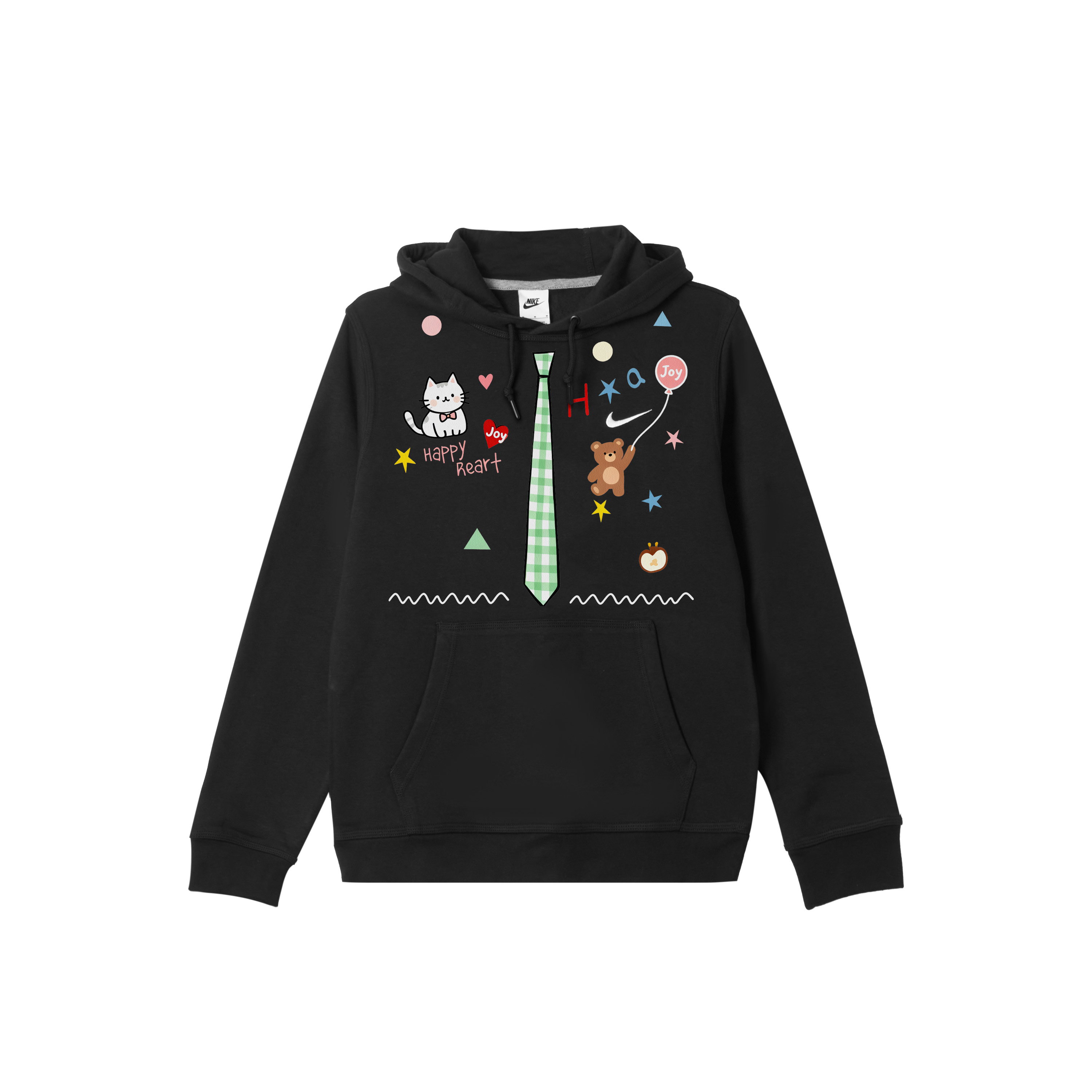 

Nike Мужская толстовка Club с капюшоном, черная, утепленная, стандартного размера