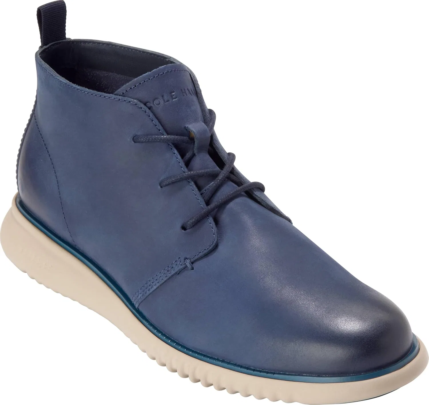Мужские ботинки чукка Cole Haan 2.zerogrand, Midnight Moon Nubuck Dark Blue Oat Beige — фото 4