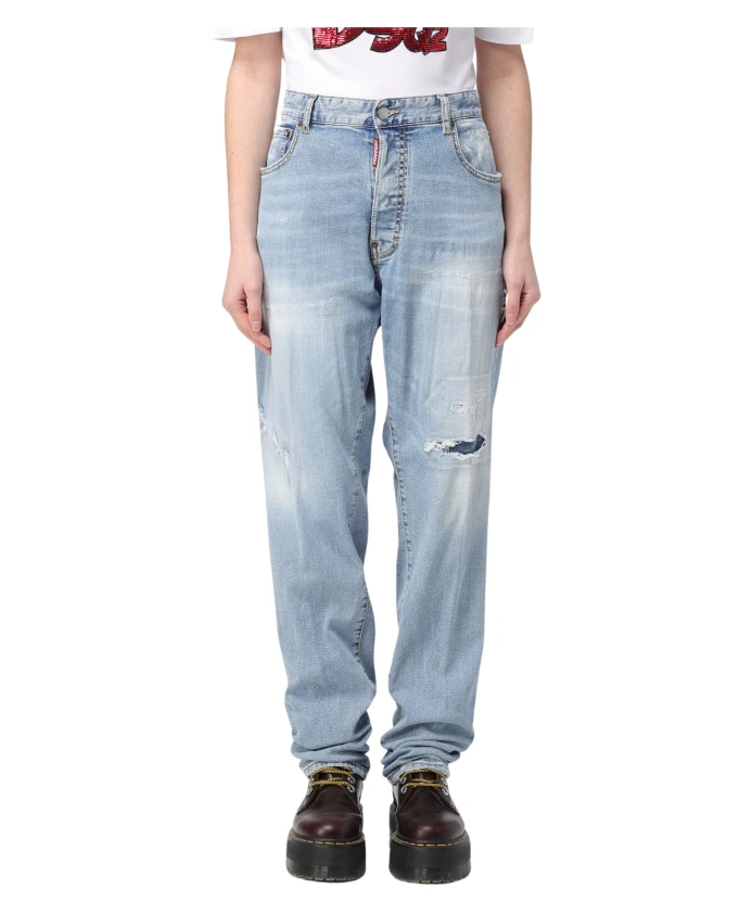 

642 Jean стильные брюки из денима Dsquared2, синий