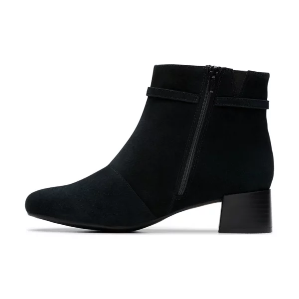 Женские ботильоны Iridessa Air на танкетке с удобными застежками Clarks, цвет black suede — фото 3